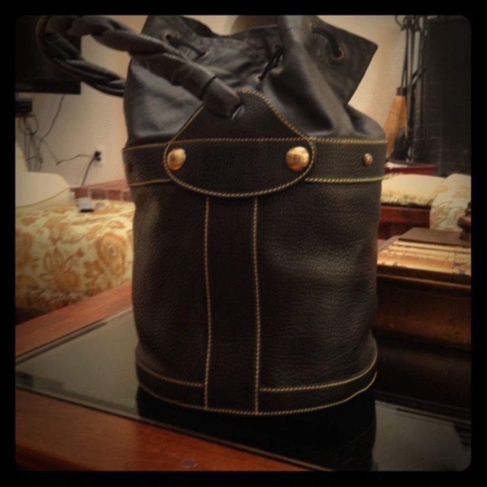 Authentic FENDI Palazzo Drawstring Bucket Handbag